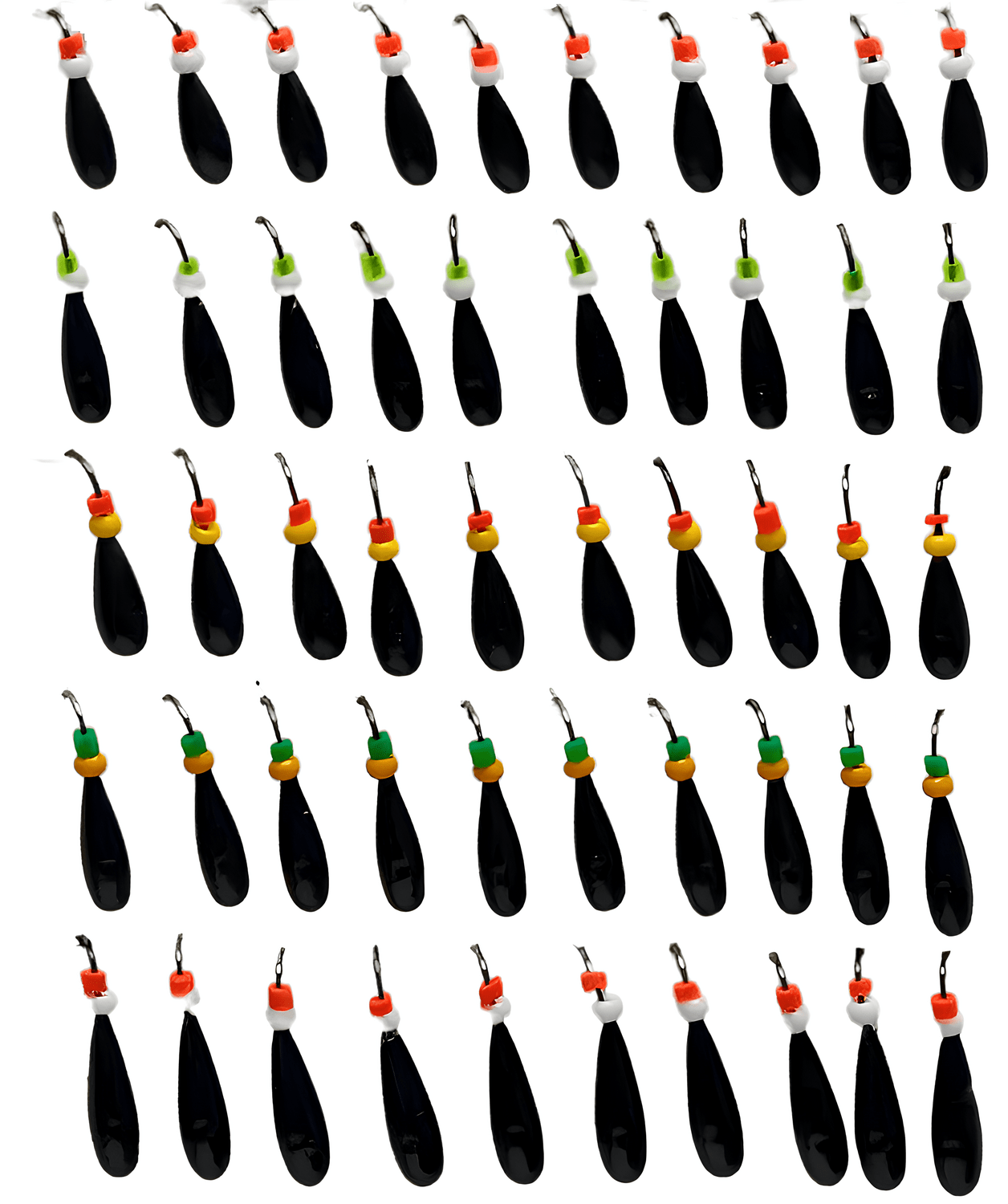 Мормышка литая с бисером ''Овсинка'', 5 разм (ф2-ф6), цвет: черный MOv