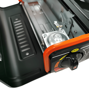 Плита газовая Raffer PGS-020 (двухкомф., алюм., под баллон+переходник)